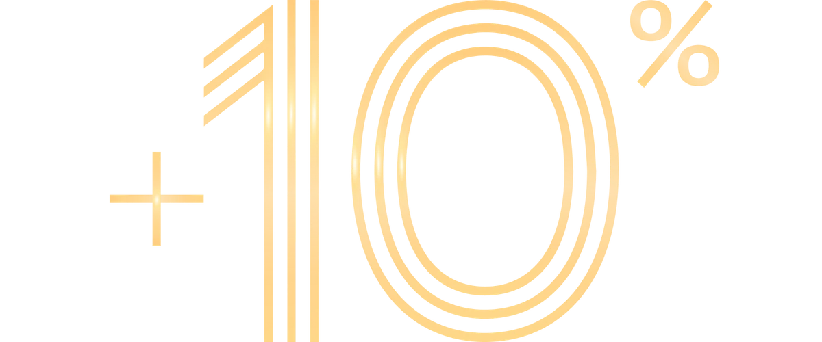 Плюс 10 процентов бонусами за рекомендацию