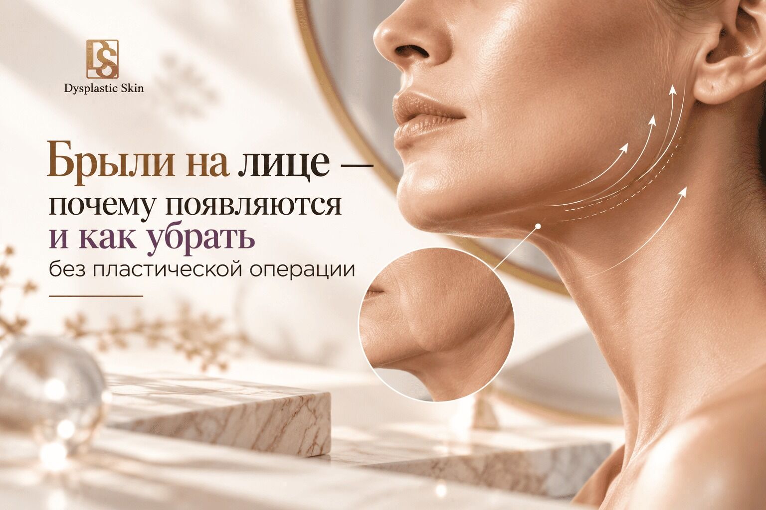 Брыли на лице - почему появляются и как убрать без пластической операции