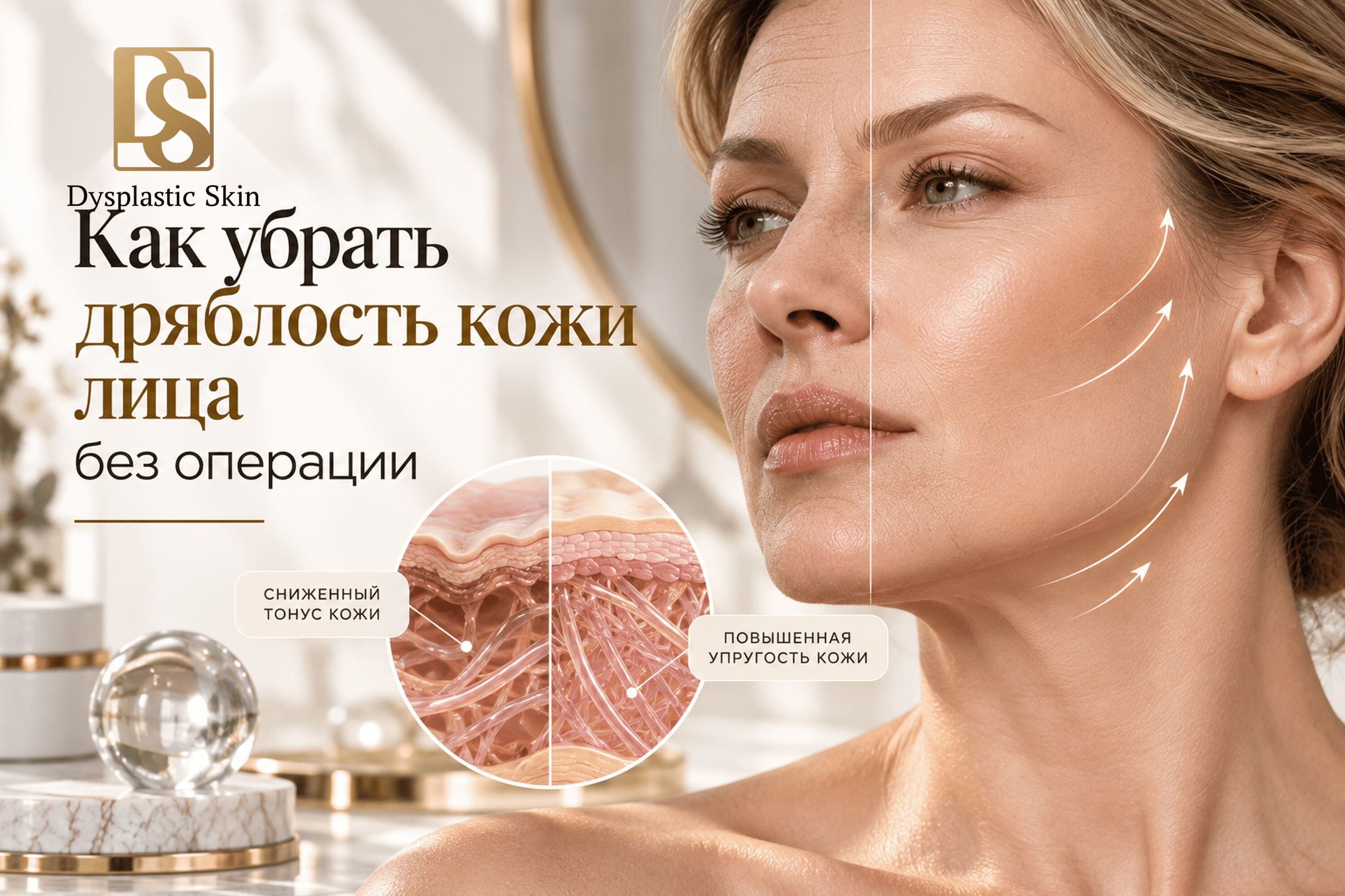 Как убрать дряблость кожи лица без операции